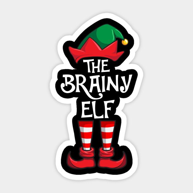 Brainy Elf Matching Family Christmas Smart Sticker by hazlleylyavlda